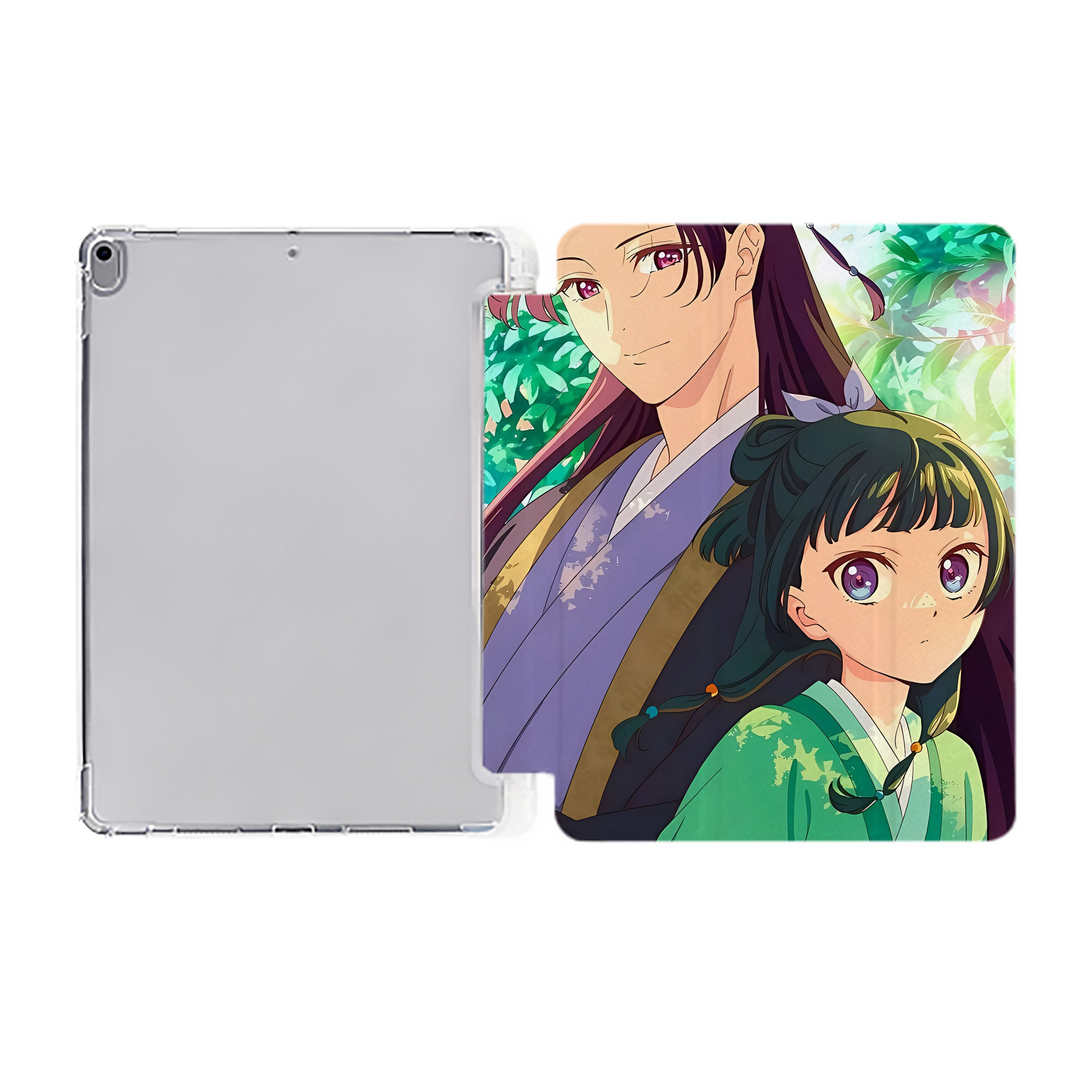 （画像用） 薬屋のひとりごと The Apothecary Diaries IPad ケース ペン収納付き 三つ折りスタンド PUレザー×シリコン 対応機種9.5/10.5/10.9インチ